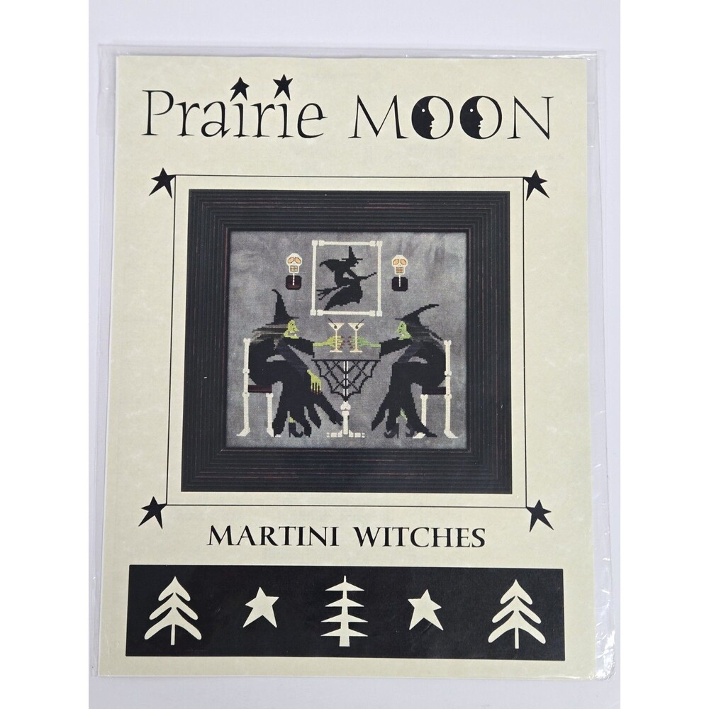 Prairie Moon Martini Witches Cross Stitch Pattern 2010 Halloween Original Chart